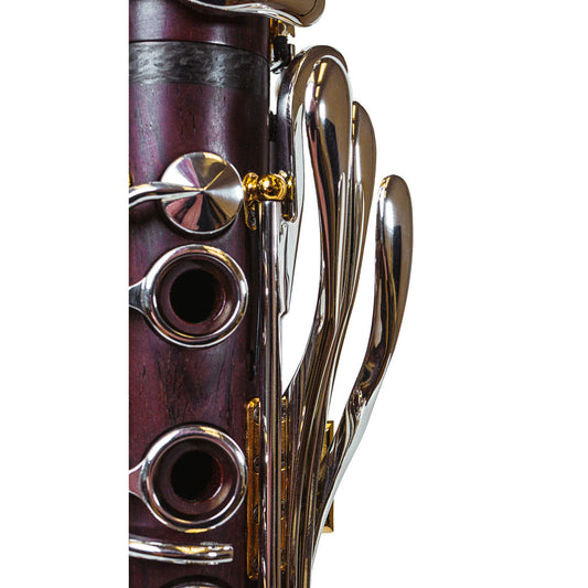 Clarinete Bb Backun MoBa Cocobolo 18 Llaves Plata Y Pilares Oro