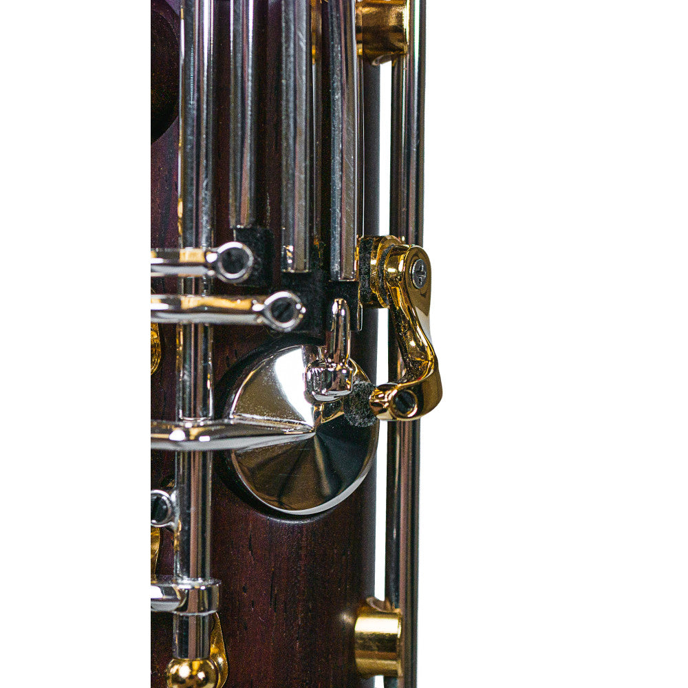 Clarinete Bb Backun MoBa Cocobolo 18 Llaves Plata Y Pilares Oro