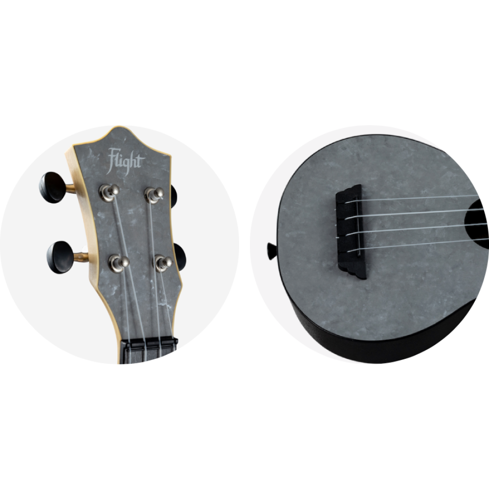 Ukelele Soprano Flight TUS-65 Travel Silver