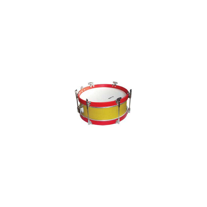 TAMBOR Ø35.6CM/14" TRADICIONAL DE MADERA, PARCHE POLIÉSTER, 6 TENSORES