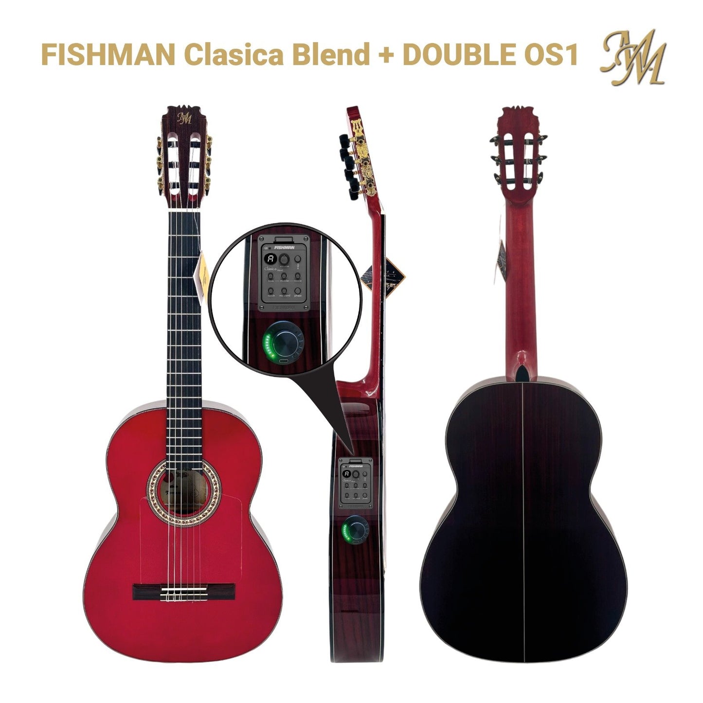 Guitarra Flamenca Modesto Malla Tomasa Roja (0S1 + Fishman Clásica Blend)