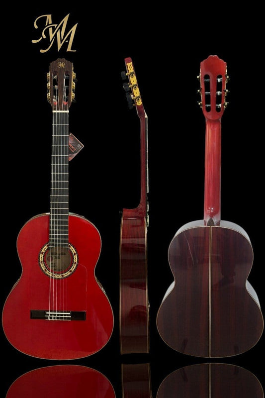 Guitarra Flamenca Modesto Malla Modelo Candela Rojo