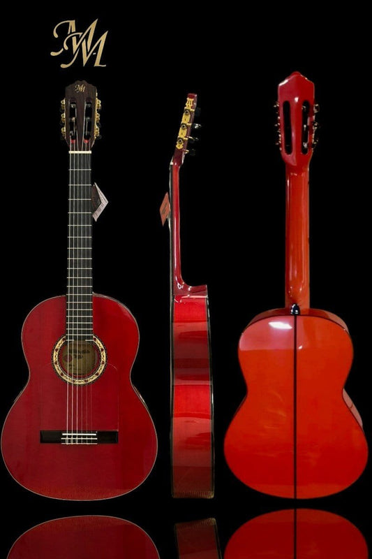 Guitarra flamenca Modesto Malla Modelo Manuela Color Rojo