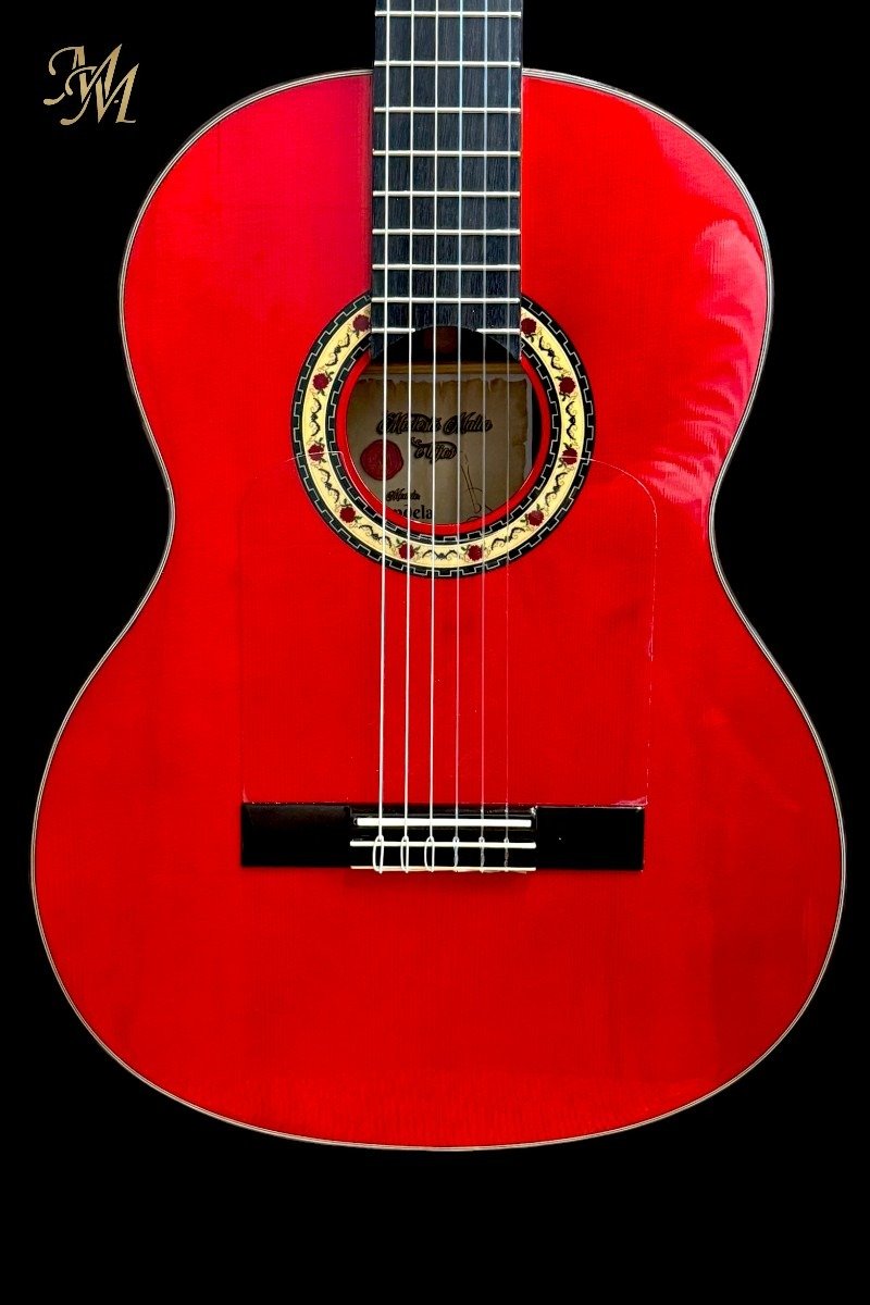 Guitarra Flamenca Modesto Malla Modelo Candela Rojo