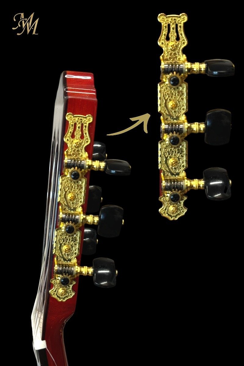 Guitarra Flamenca Modesto Malla Modelo Candela Rojo