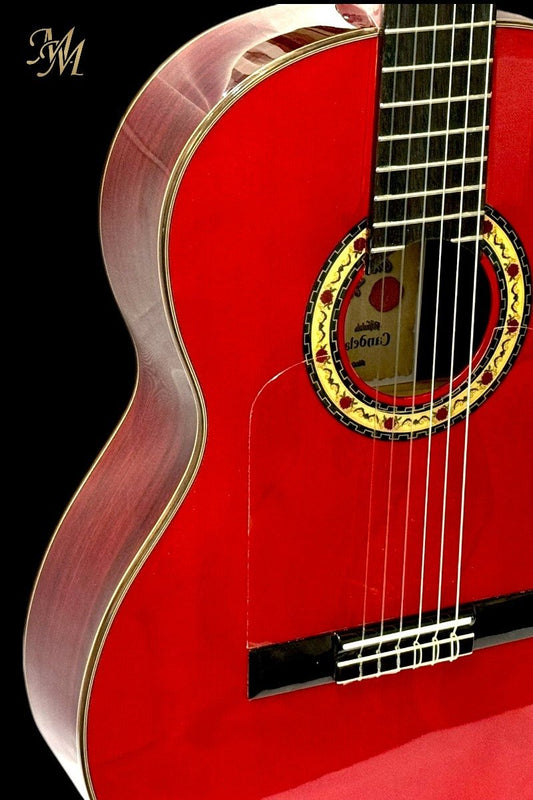 Guitarra Flamenca Modesto Malla Modelo Candela Rojo