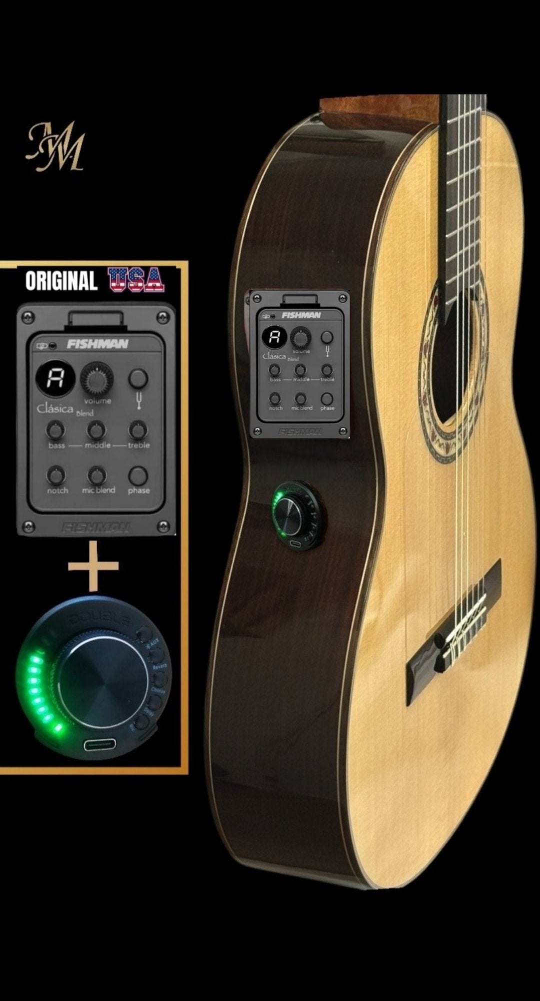 Guitarra Flamenca Modesto Malla Modelo Candela Natural (Fishman Clásica Blend + 0S1)