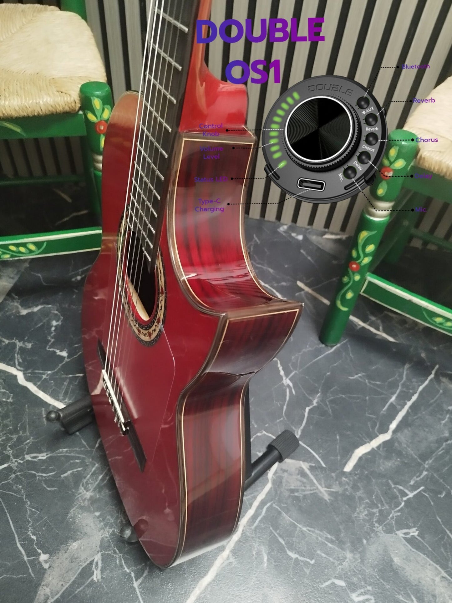 Guitarra Flamenca Modesto Malla Modelo La Flaca Cutaway Roja (Previo 0S1)