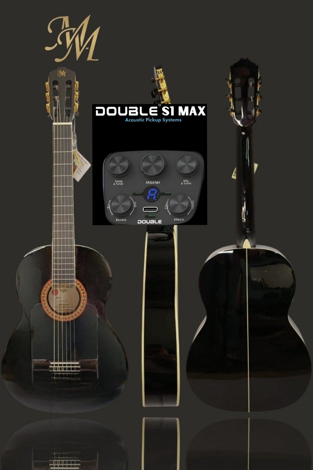 Guitarra Flamenca Modesto Malla Chata Negra (S1 MAX)