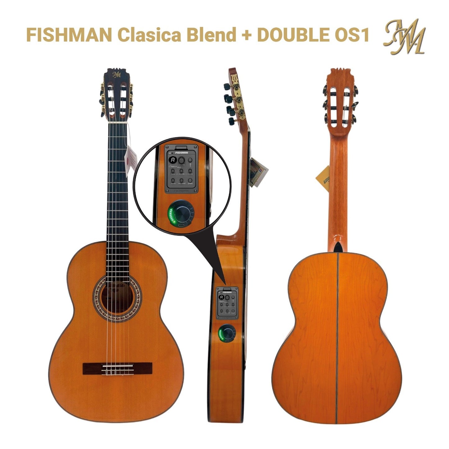 Guitarra Flamenca Modesto Malla Modelo Chata Naranja (0S1 + Fishman Clásica Blend)