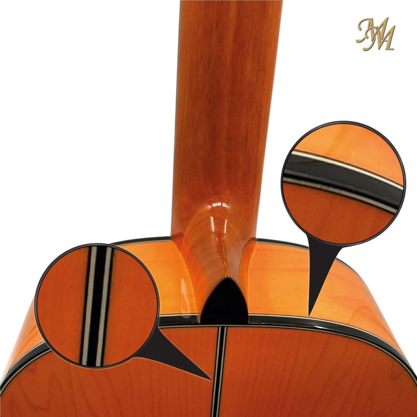 Guitarra Flamenca Modesto Malla Modelo Chata Naranja (0S1 + Fishman Clásica Blend)