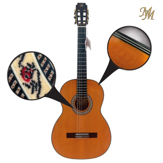 Guitarra Flamenca Modesto Malla Modelo Chata Naranja