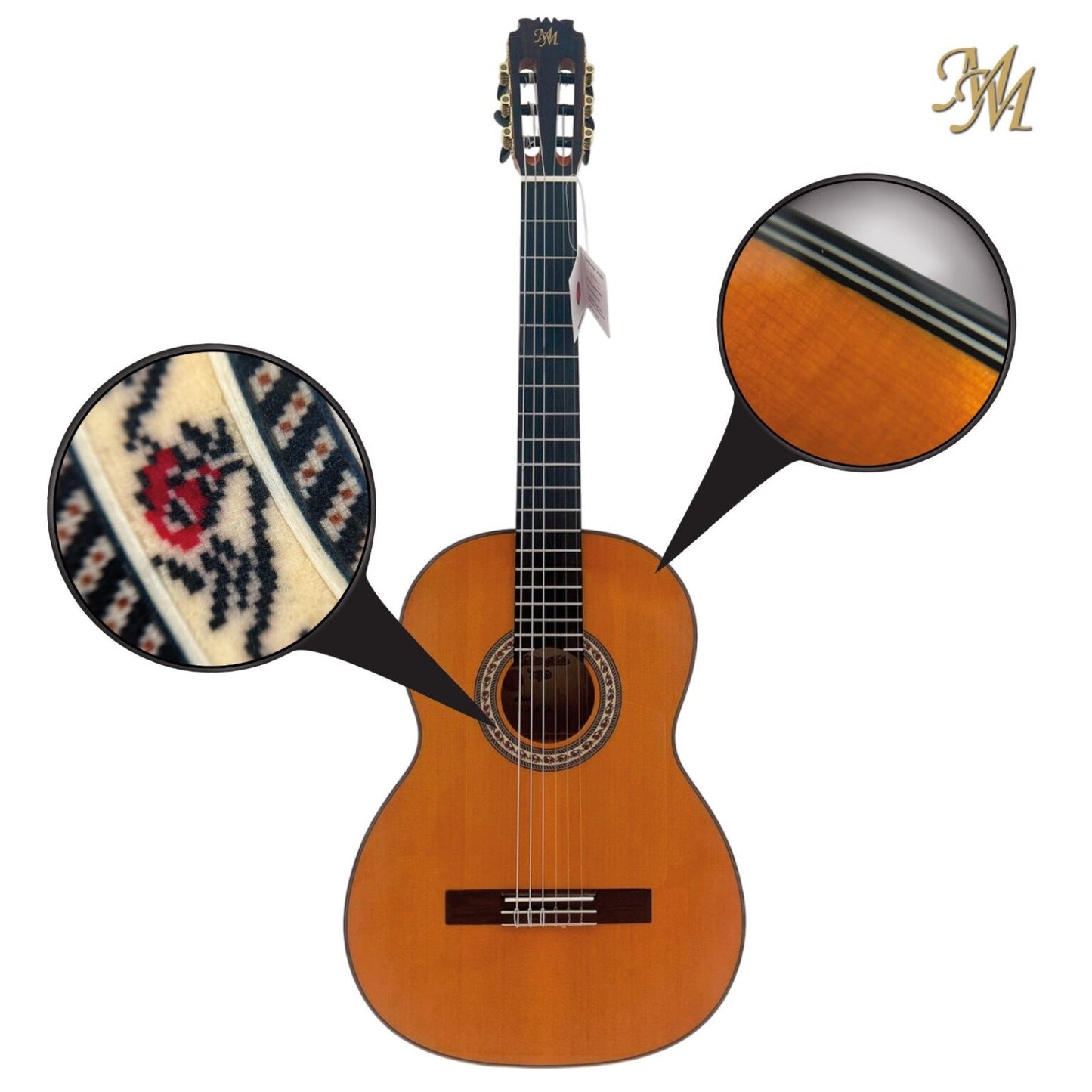 Guitarra Flamenca Modesto Malla Modelo Chata Naranja (Previo Joyo)