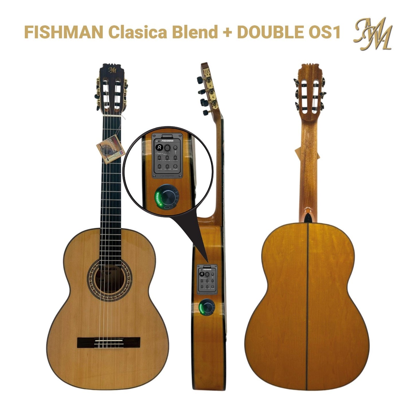 Guitarra Flamenca Modesto Malla Modelo Chata Natural (0S1 + Fishman Clásica Blend)