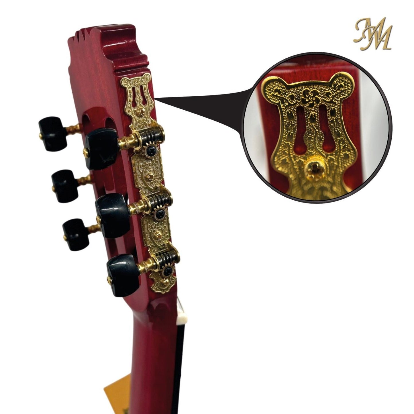 Guitarra Flamenca Modesto Malla Modelo Chata Rojo (Previo 0S1)