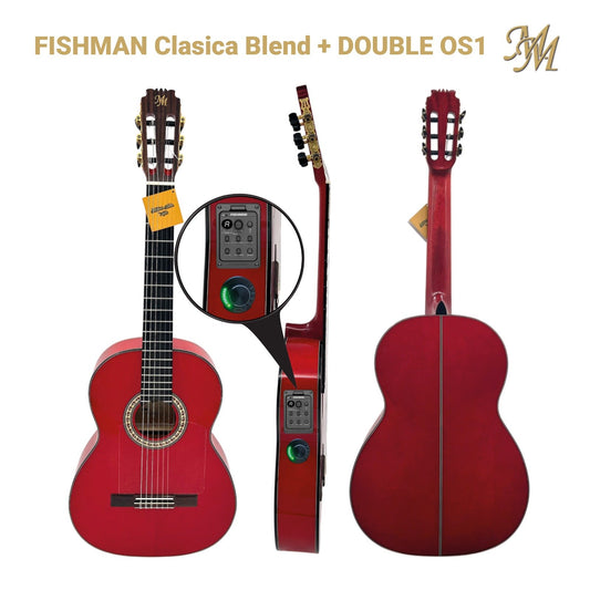 Guitarra Flamenca Modesto Malla Modelo Chata Rojo (0S1 + Fishman Clásica Blend)