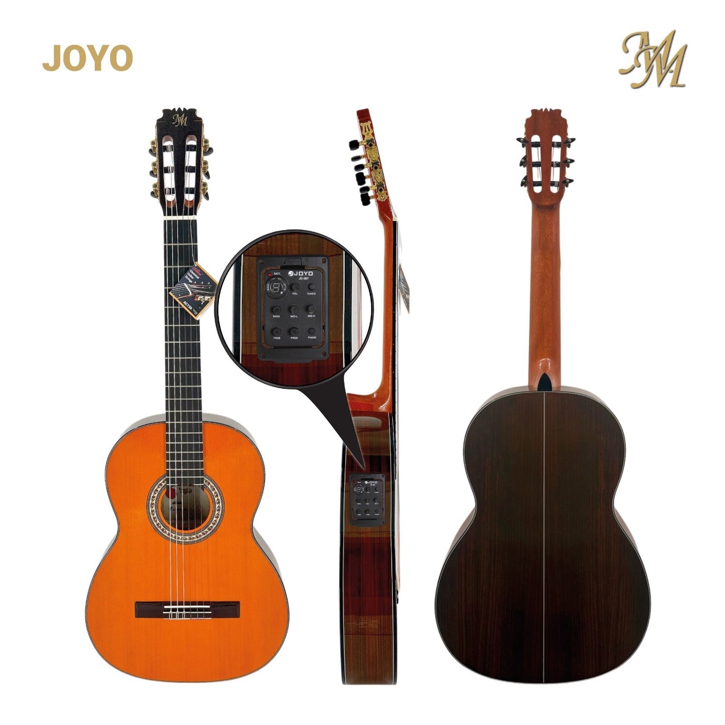 Guitarra Flamenca Modesto Malla Tomasa Naranja (Previo Joyo)