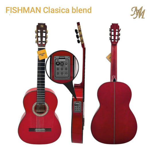 Guitarra Flamenca Modesto Malla Modelo Chata Rojo (Fishman Clásica Blend)