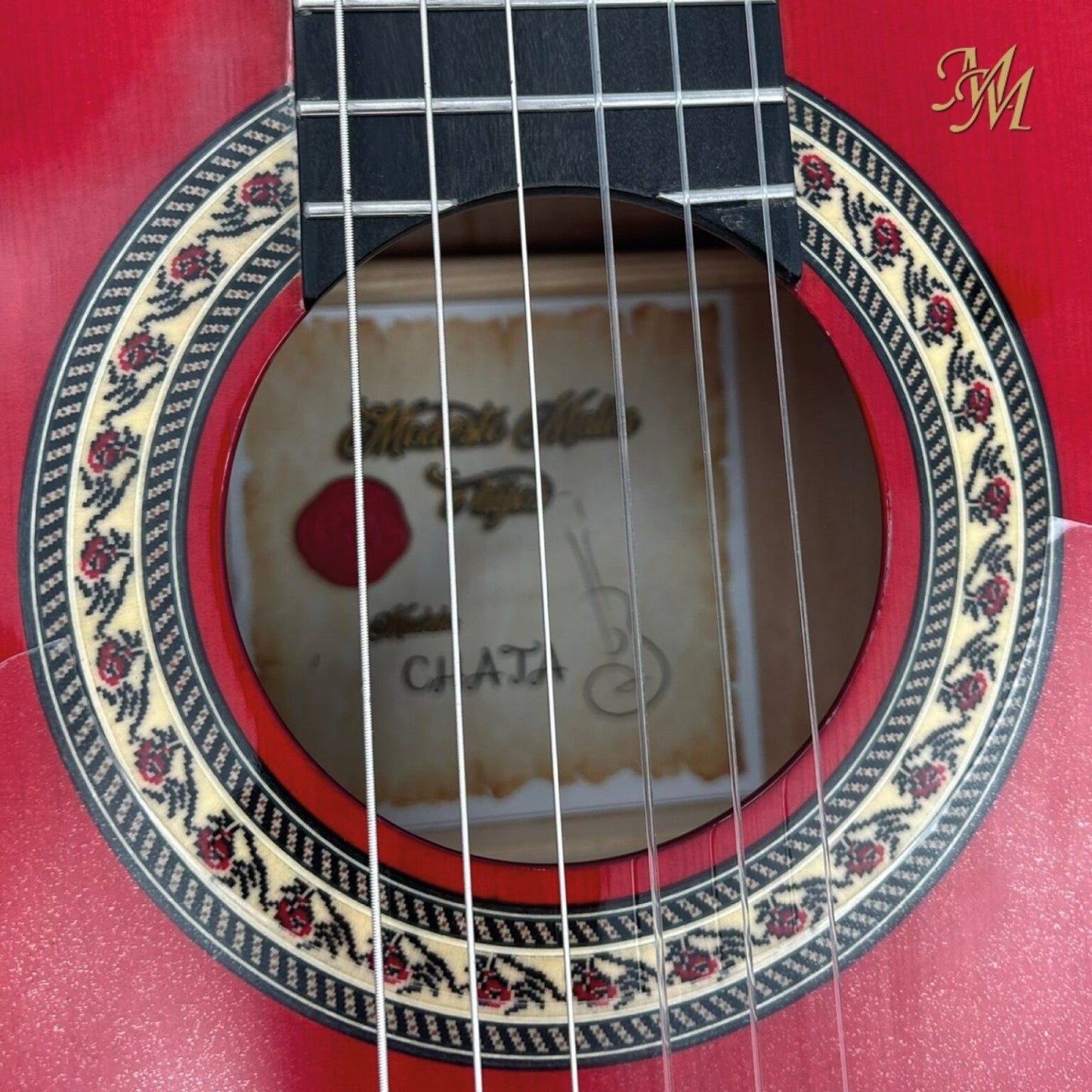 Guitarra Flamenca Modesto Malla Modelo Chata Rojo (Previo Joyo)