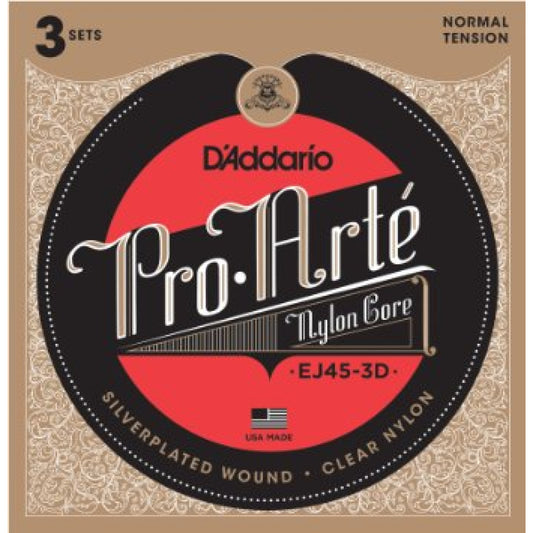 Juego Cuerdas Guitarra Clásica D'Addario EJ-45-3D Tensión Normal