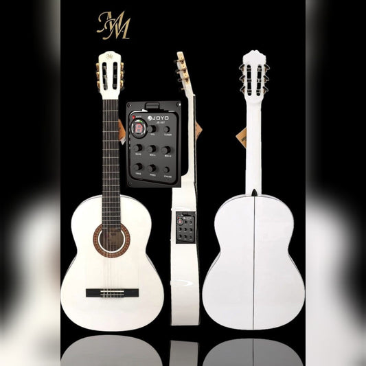 Guitarra Flamenca Modesto Malla Chata Blanca (Previo Joyo)