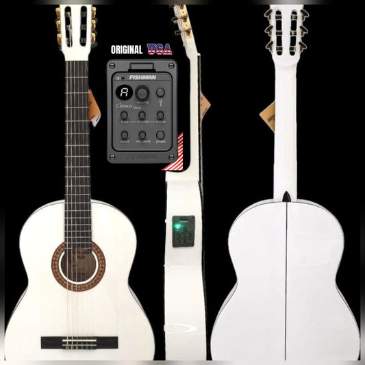 Guitarra Flamenca Modesto Malla Chata Blanca (Fishman Clásica Blend)