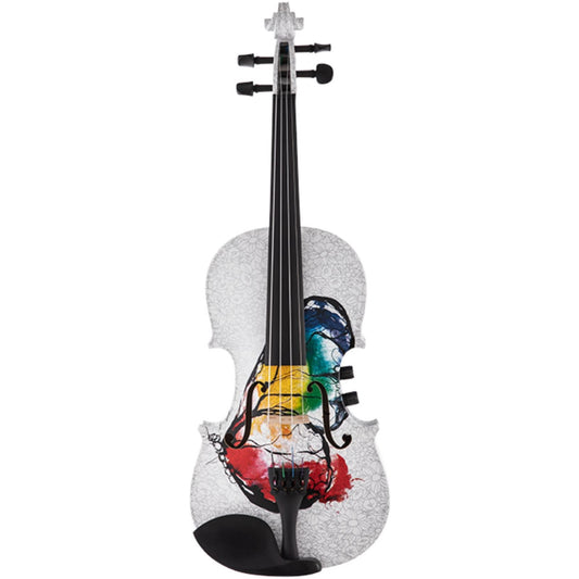 Violín 4/4 Electrificado Kinglos YSDS-N302 Decorado