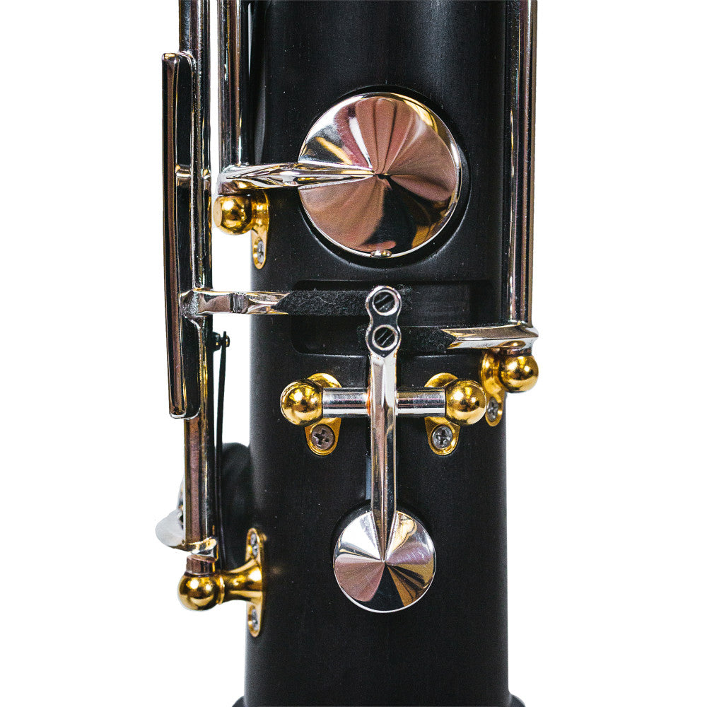 Clarinete A Backun MoBa Granadilla 18 Llaves Plata Pilares Oro