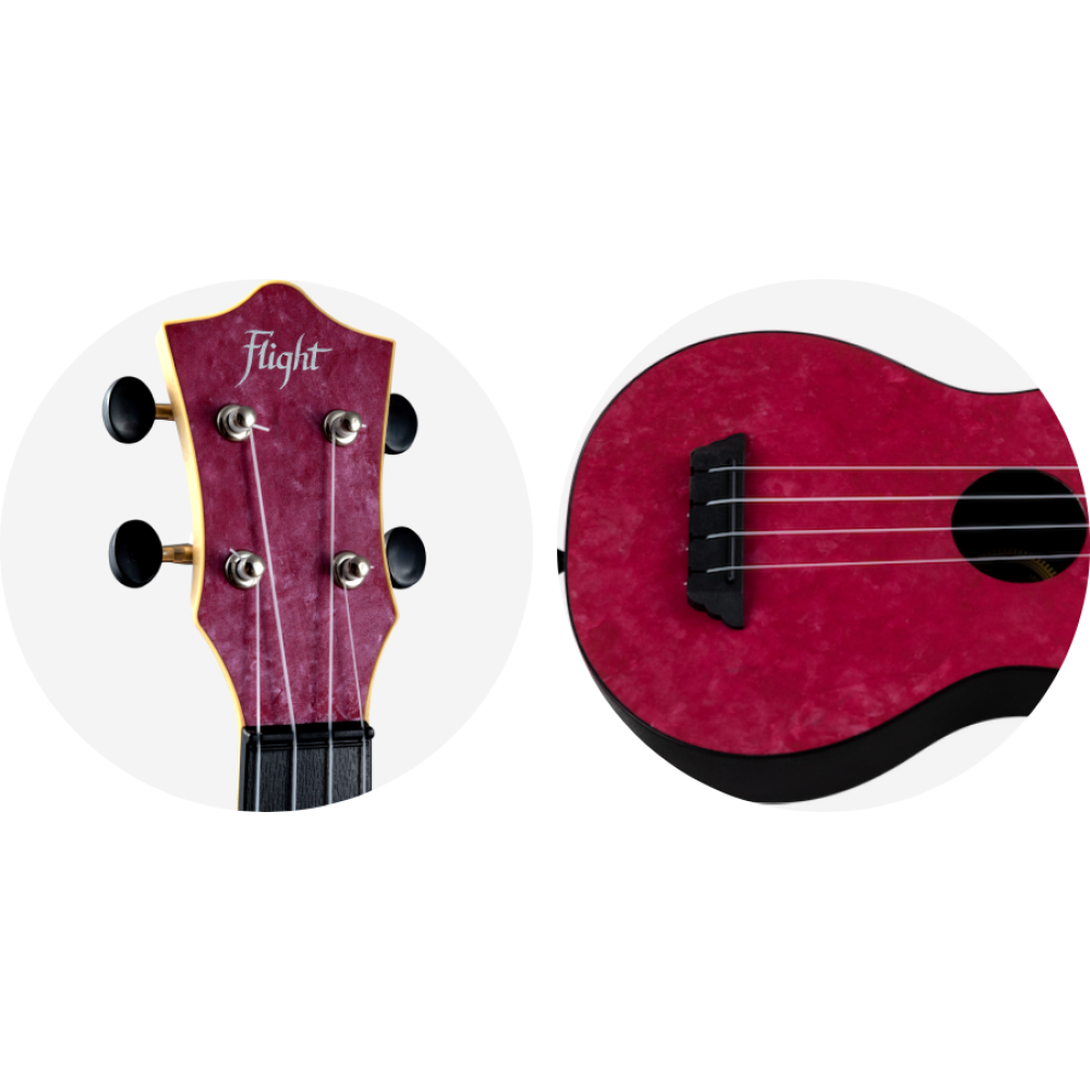 Ukelele Soprano Flight TUS-65 Travel Ruby