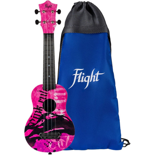 Ukelele Soprano Flight UTS-40 Ultra Travel Series Pink Rules