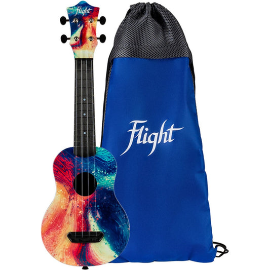 Ukelele Soprano Flight UTS-40 Ultra Travel Series Swirl