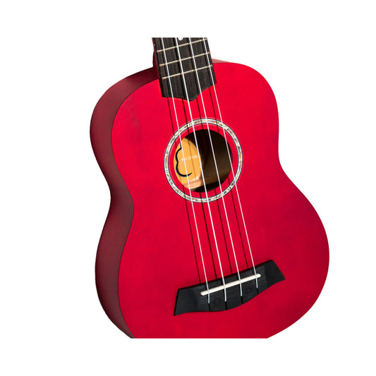 Ukelele Soprano Bones SP200S-RD Linden Rojo Satinado