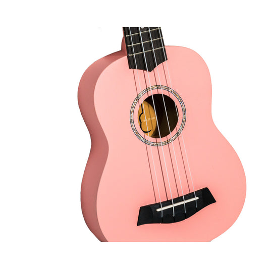 Ukelele Soprano Bones SP200S-PK Linden Rosa Satinado