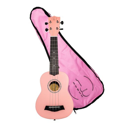 Ukelele Soprano Bones SP200S-PK Linden Rosa Satinado