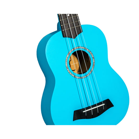 Ukelele Soprano Bones SP200S-LB Linden Azul Cielo Satinado