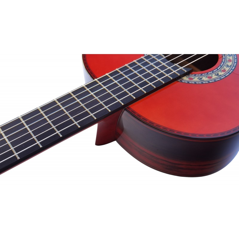 Guitarra Flamenca Antonio de toledo Modelo Tomatito almeria color rojo