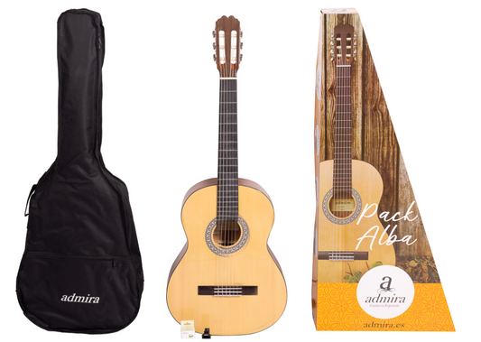 PACK DE GUITARRA CLÁSICA ADMIRA ALBA 3/4 SERIE INICIACIÓN