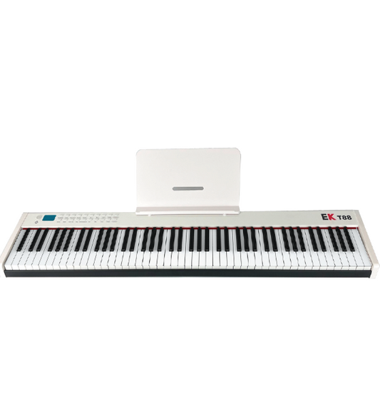 PIANO DE ESCENARIO PORTABLE CON BATERIA RECARGABLE BLANCO EK EKT88WH