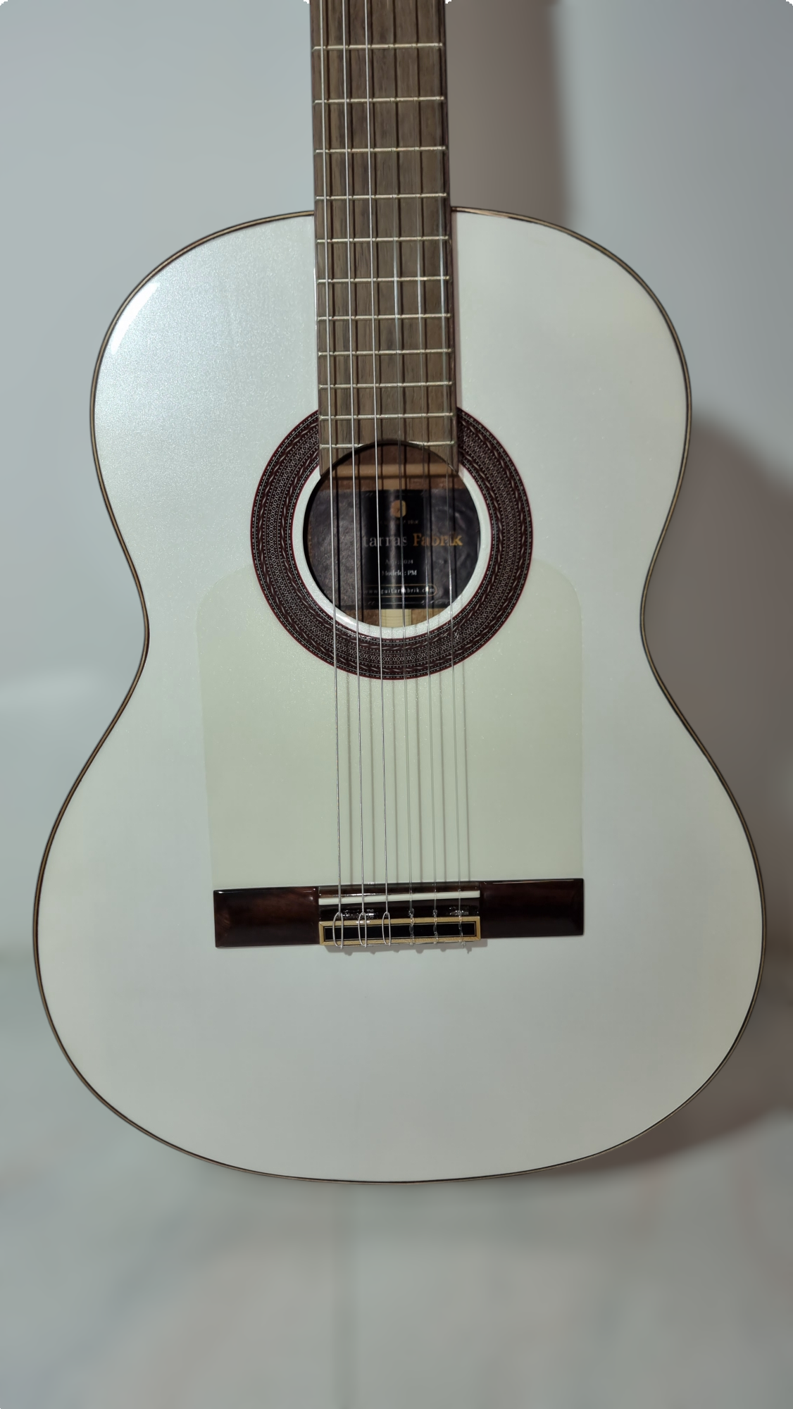 Guitarra Flamenca Modelo PM Blanco Perlado con Previo Double 0S1