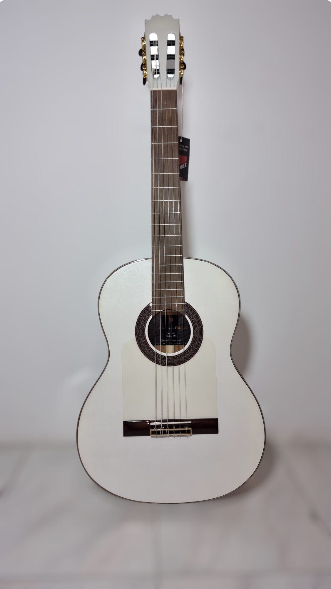 Guitarra Flamenca Modelo PM Blanco Perlado con Previo Double 0S1