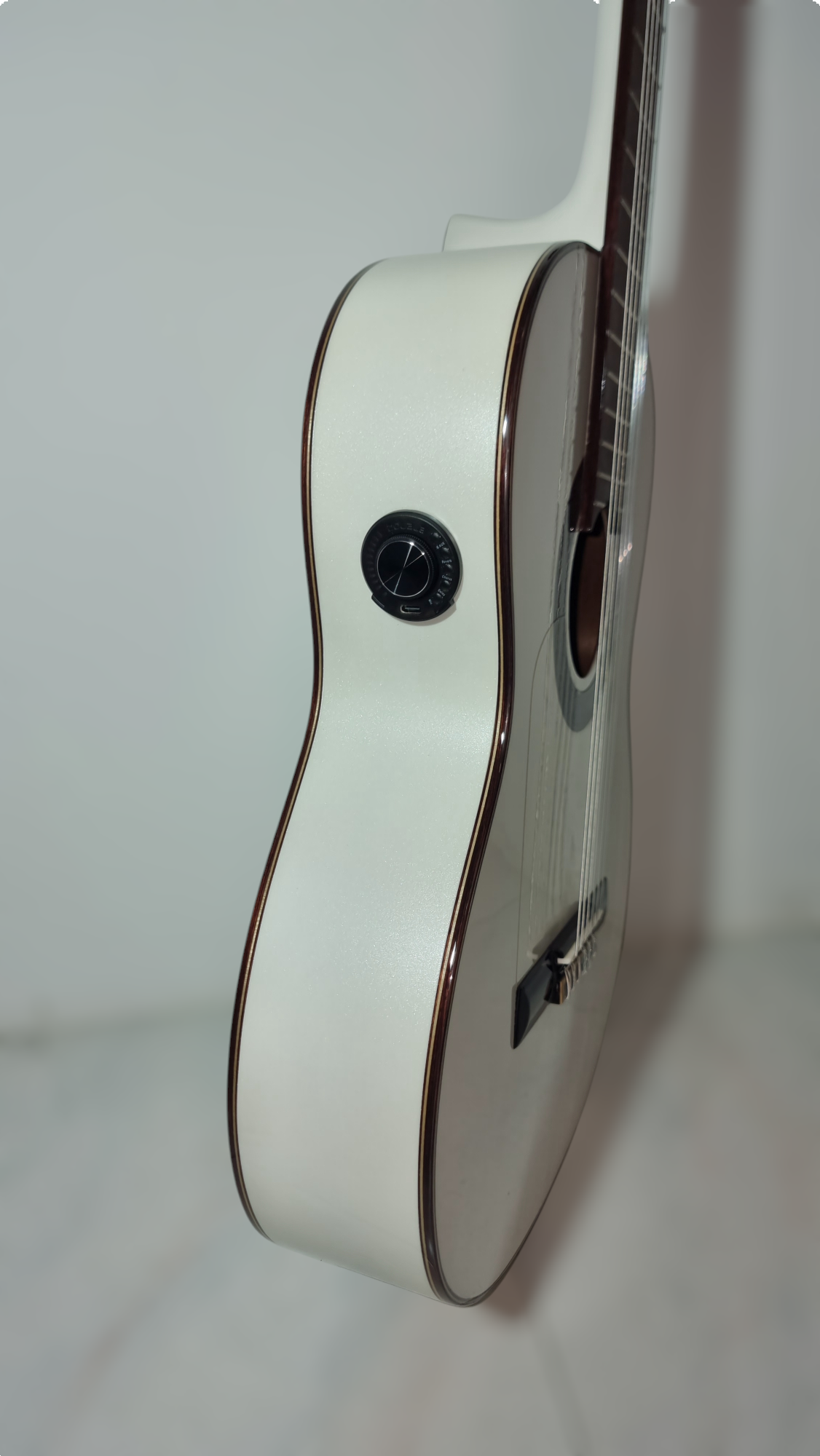 Guitarra Flamenca Modelo PM Blanco Perlado con Previo Double 0S1