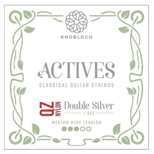 Cuerdas Guitarra Clásica Knobloch Actives Double Silver QZ Nylon Set Medium High Tension 400ADQ