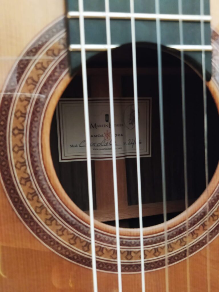 GUITARRA DE PALILLO DE PALOSANTO Y CEDRO